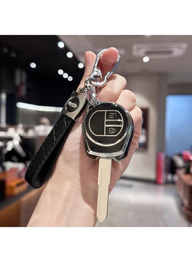 غطاء مفتاح TPU أبيض لسيارات سوزوكي ألتو، بالينو، سويفت، جراند فيتارا، جيمني، مع نظام الدخول عن بُعد بدون مفتاح - Image 2